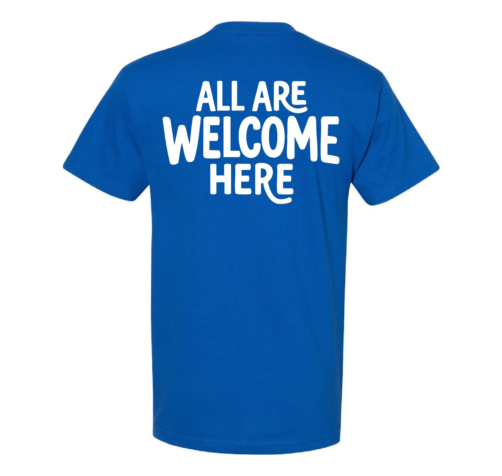 Buddy League All Are Welcome Tee Blue